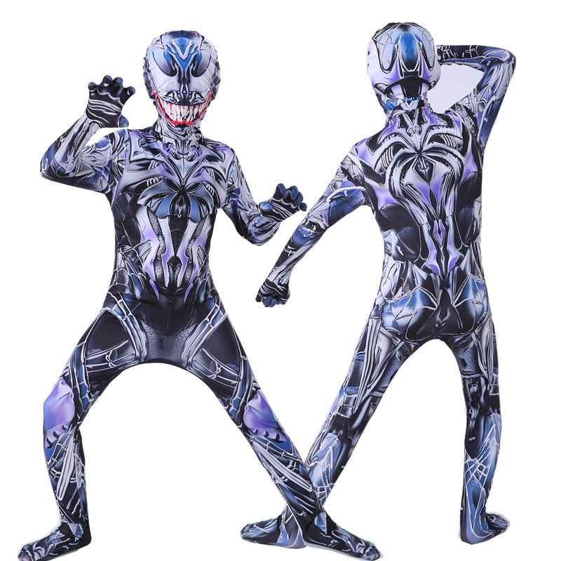 Black Face Mask Pack - Black Purple Venom Cosplay Costume Full