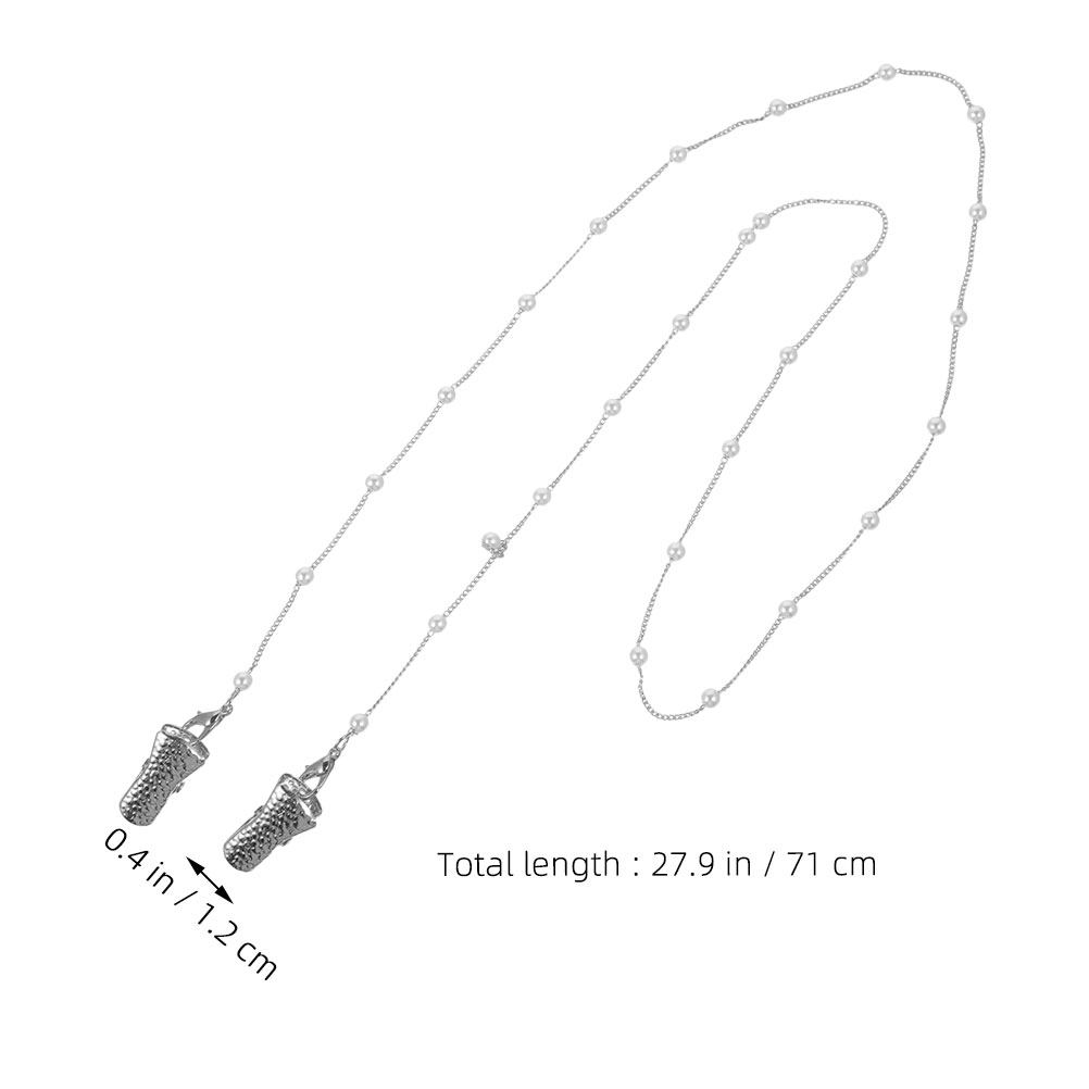 2Pcs Pearl Beaded Eyeglass Cha - огляд і ціна Mask Chain Holder