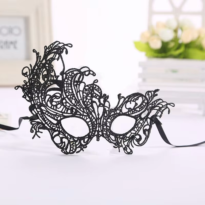 2Pcs Black Hooded Tulle Cape + - огляд і ціна Black Face Mask Pack