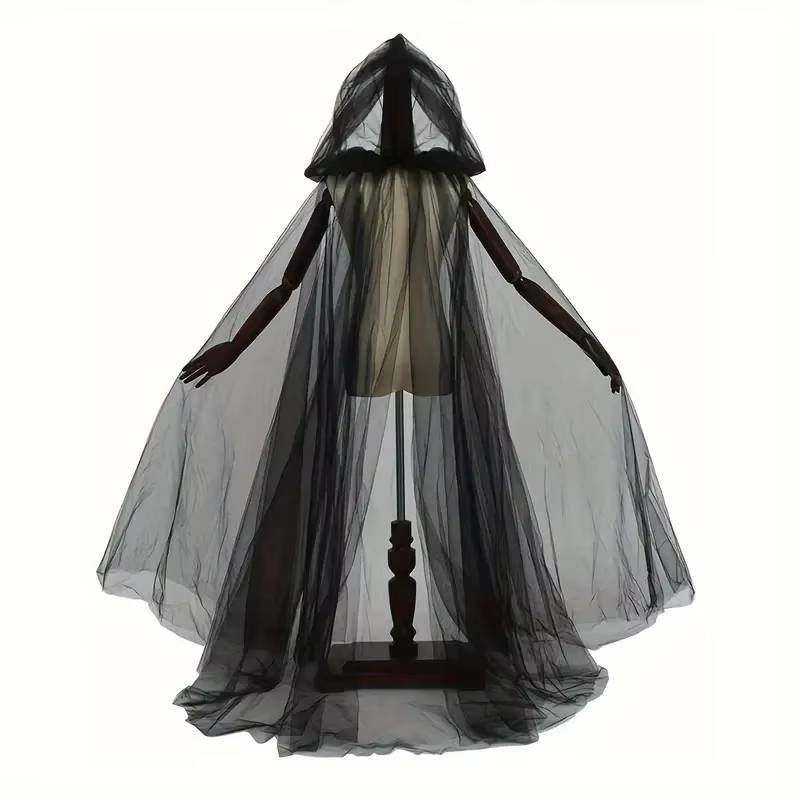 2Pcs Black Hooded Tulle Cape + - огляд і ціна Black Face Mask Pack