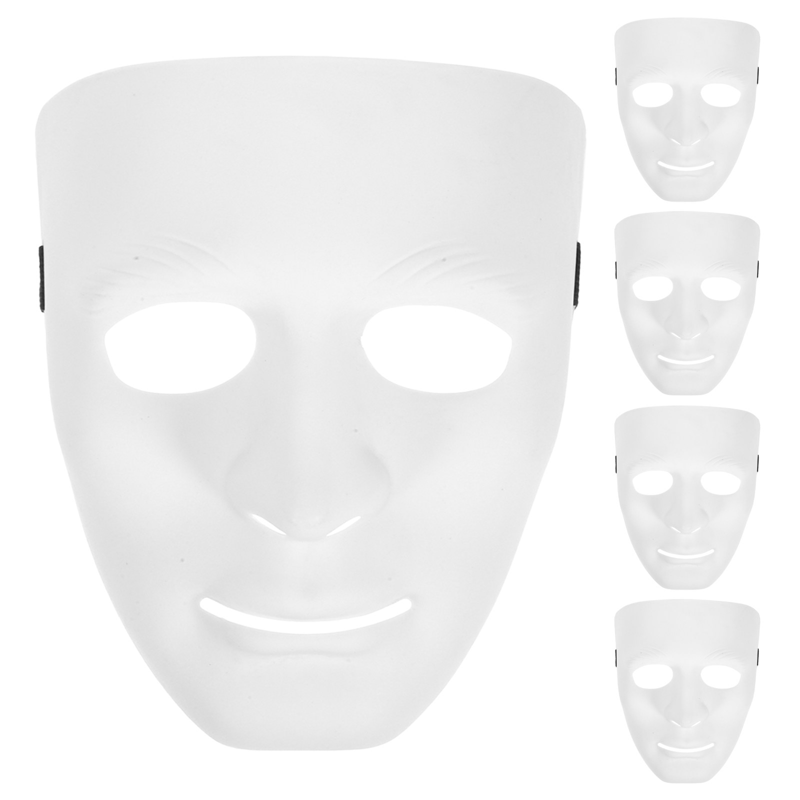 Full Face Masquerade Masks 5 P - огляд і ціна Black Face Mask Pack