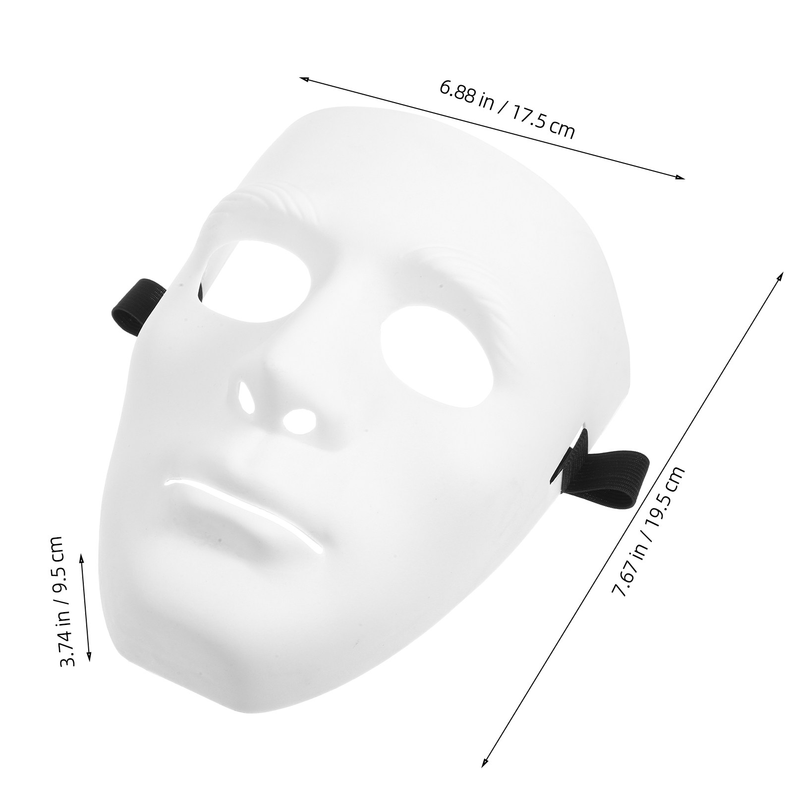Full Face Masquerade Masks 5 P - огляд і ціна Black Face Mask Pack
