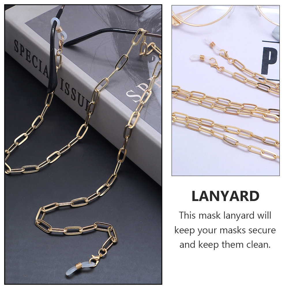 Gold Metal Paperclip Eyeglasse - огляд і ціна Mask Chain Holder